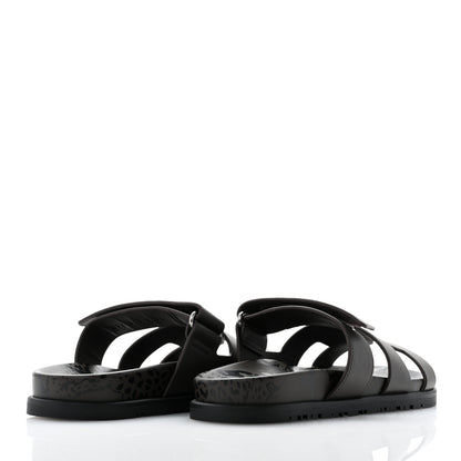 Hermes Calfskin Womens Chypre Sandals 36.5 Ecorce 4 of 9