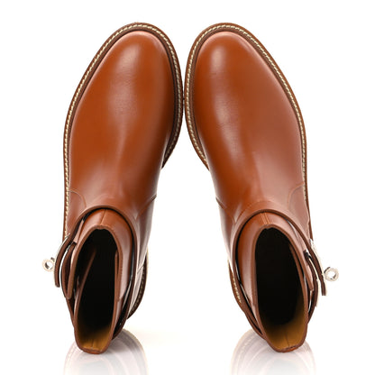 Hermes Heritage Calfskin Follow Ankle Boots 37.5 Naturel 2 of 14
