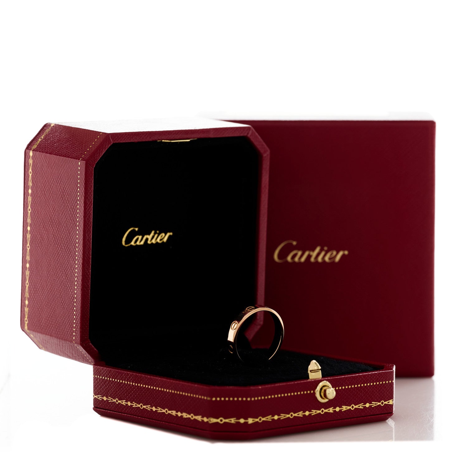 Cartier 18K Pink Gold 3.5mm LOVE Wedding Band Ring 55 7.25 5 of 5