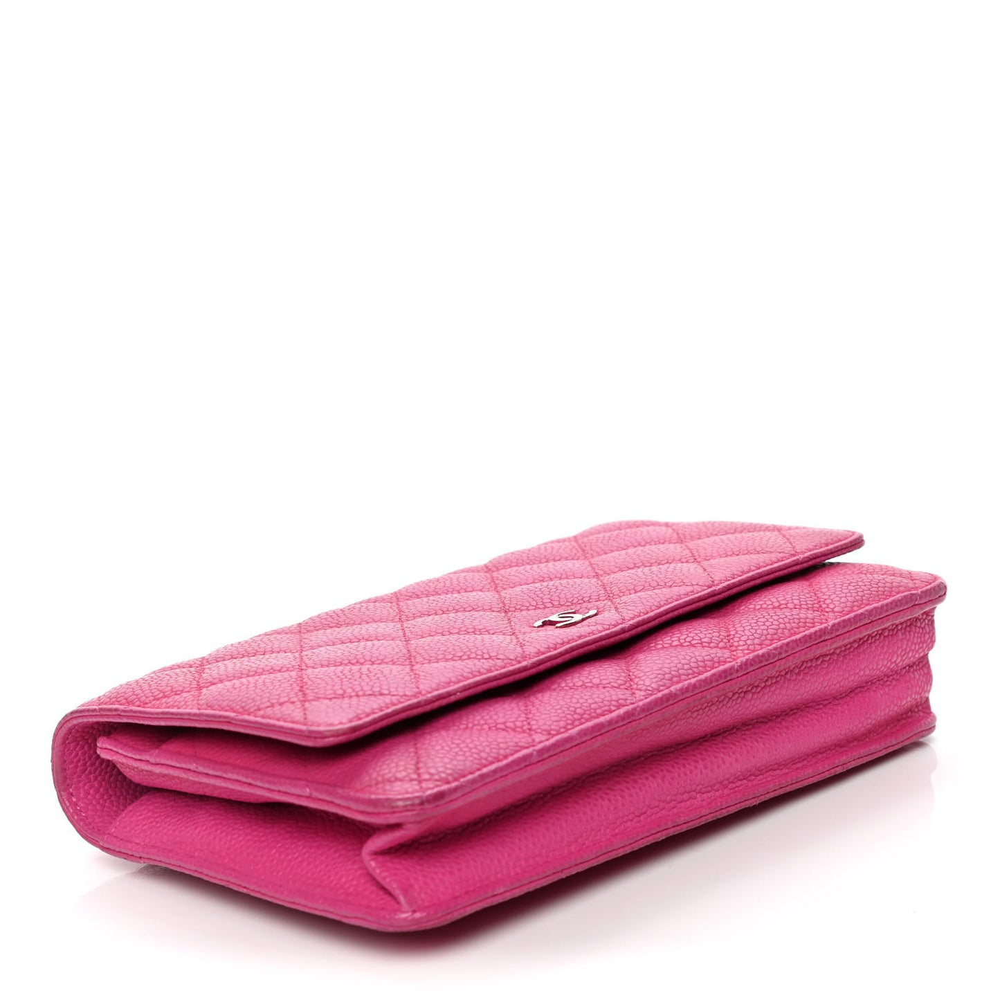 Caviar Quilted Wallet on Chain WOC Pink