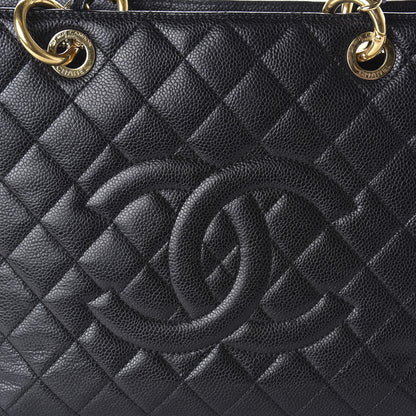 Chanel Caviar Quilted Grand Shopping Tote GST Black 10 of 12