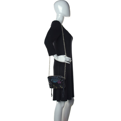 Balenciaga Agneau Classic Silver Hardware Graffiti Reporter XS Black 2 of 11