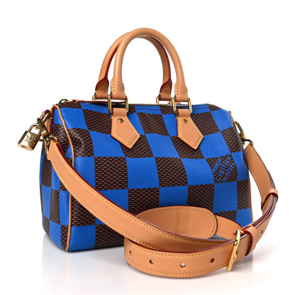 Louis Vuitton Damier Pop Speedy Bandouliere 25 Blue 3 of 8