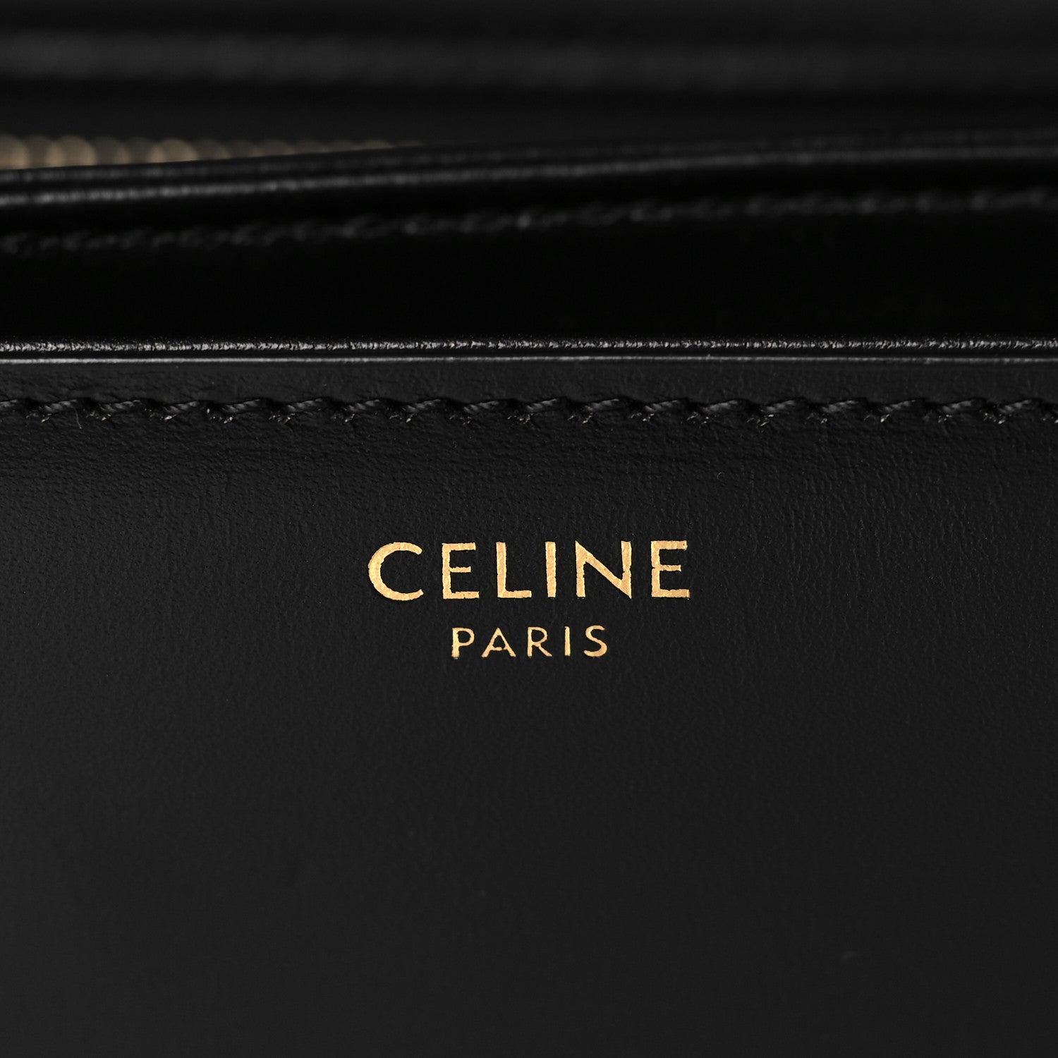 Celine Shiny Calfskin Medium Triomphe Black 6 of 10