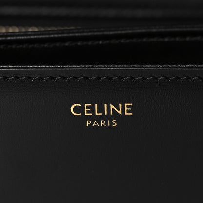 Celine Shiny Calfskin Medium Triomphe Black 6 of 10