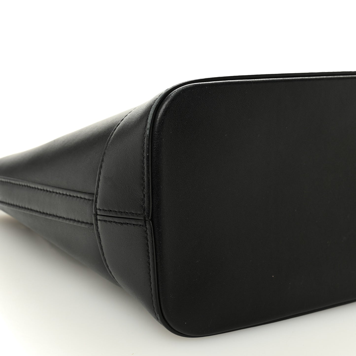 Smooth Calfskin Small Cuir Triomphe Bucket Bag Black