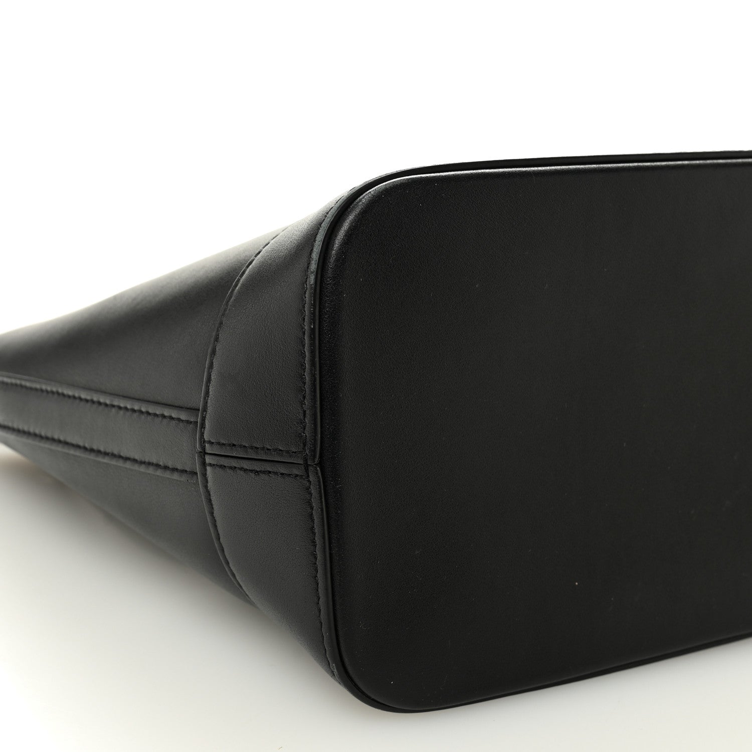 Celine Smooth Calfskin Small Cuir Triomphe Bucket Bag Black 7 of 12