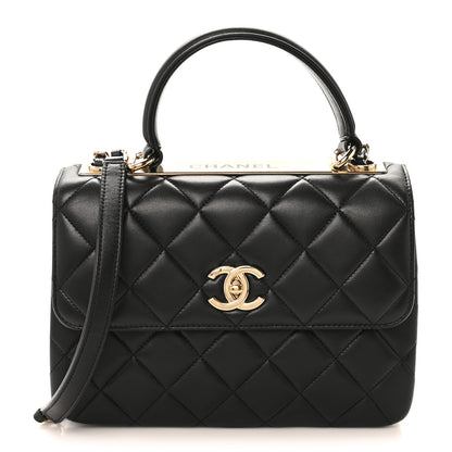 Chanel Lambskin Quilted Small Trendy CC Dual Handle Flap Bag Black 1 of 11