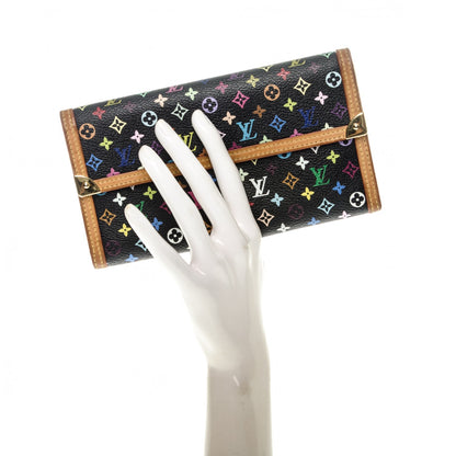 Louis Vuitton Monogram Multicolor Porte Tresor International Wallet Black 2 of 7