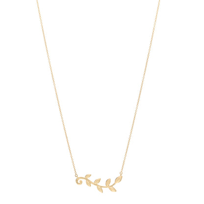 Tiffany 18K Yellow Gold Paloma Picasso Olive Leaf Vine Pendant Necklace 1 of 4