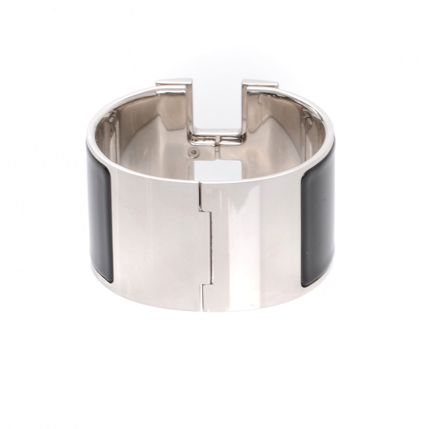 Hermes Enamel Extra Wide Clic Clac H Bracelet PM Black 3 of 6