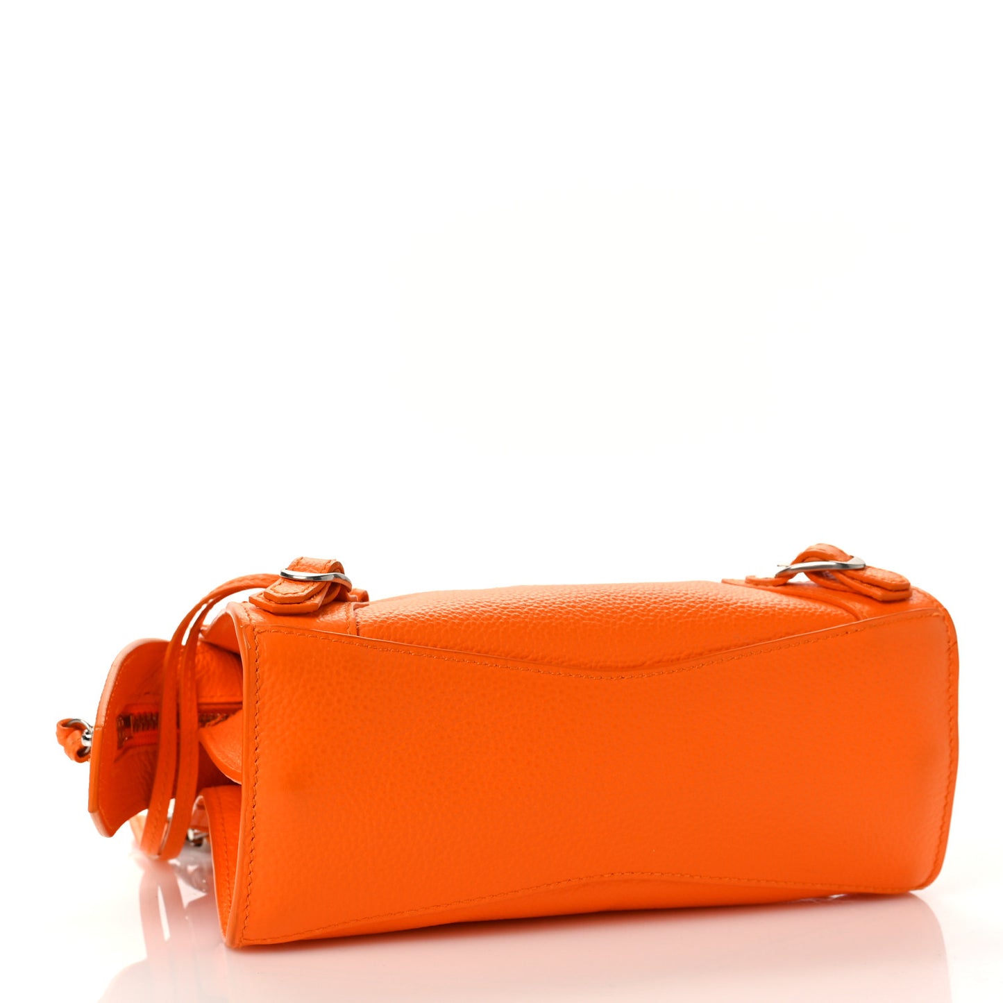 Grained Calfskin Neo Classic Silver Hardware Mini City Pop Orange