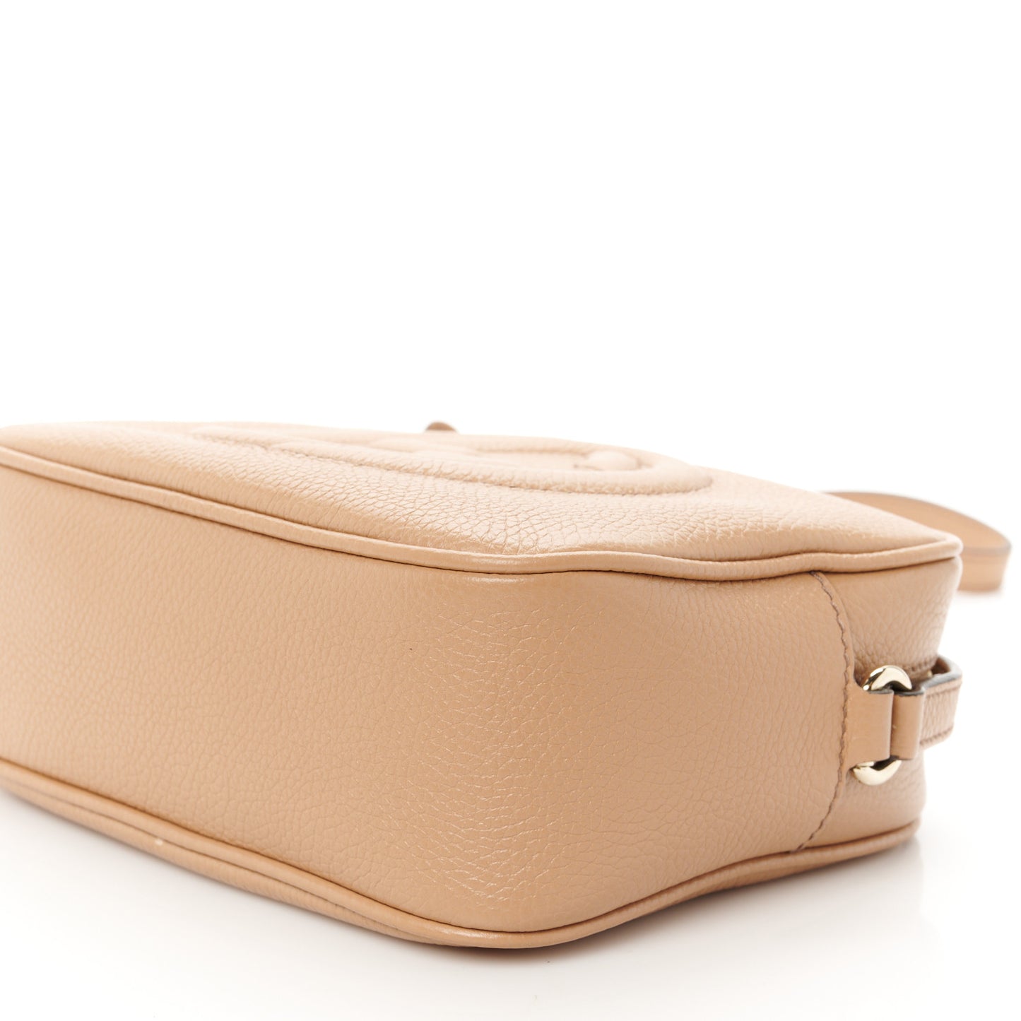 Pebbled Calfskin Small Soho Disco Bag Rose Beige