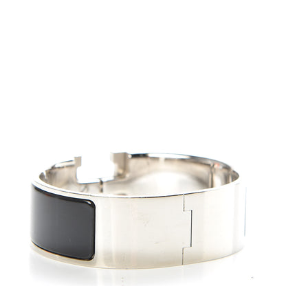 Hermes Enamel Wide Clic Clac H Bracelet PM Black 3 of 9
