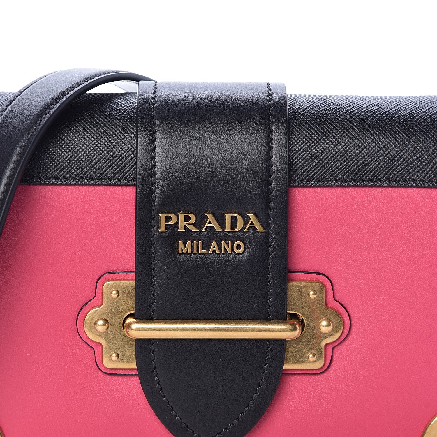 Prada City Calf Saffiano Cahier Bag Magenta Black 7 of 9