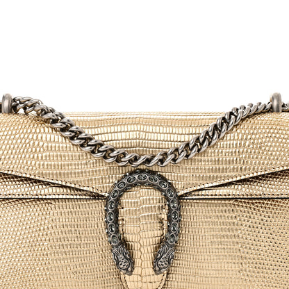 Gucci Metallic Lizard Crystal Small Dionysus Shoulder Bag Gold 8 of 11