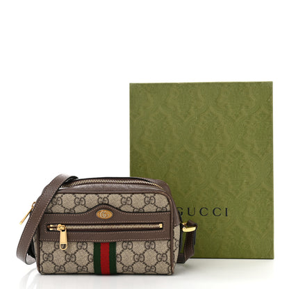 Gucci GG Supreme Monogram Web Mini Ophidia Shoulder Bag Brown 12 of 12