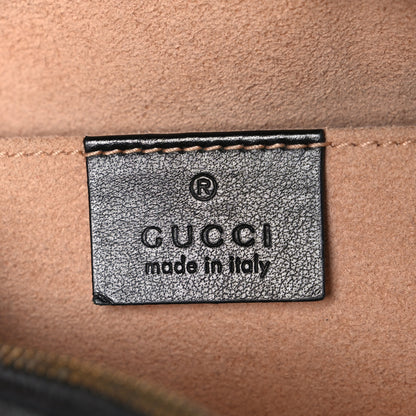 Gucci Calfskin Matelasse Small GG Marmont Chain Shoulder Bag Black 6 of 12