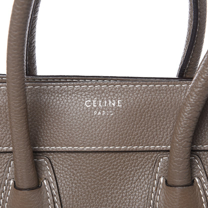 Celine Drummed Calfskin Micro Luggage Souris 7 of 16
