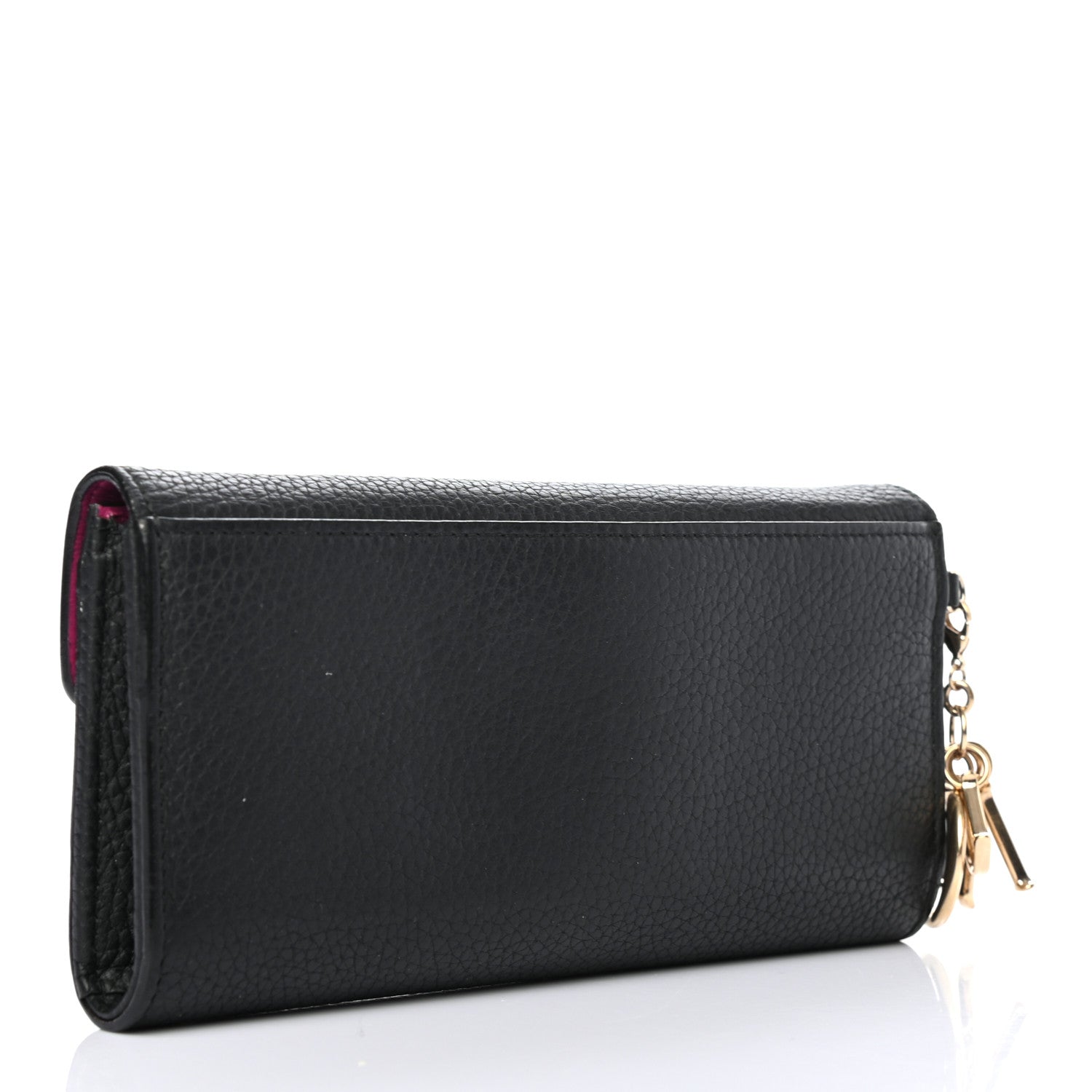Christian Dior Bullcalf Diorissimo Slim Envelope Wallet Black Rose Indien 3 of 8