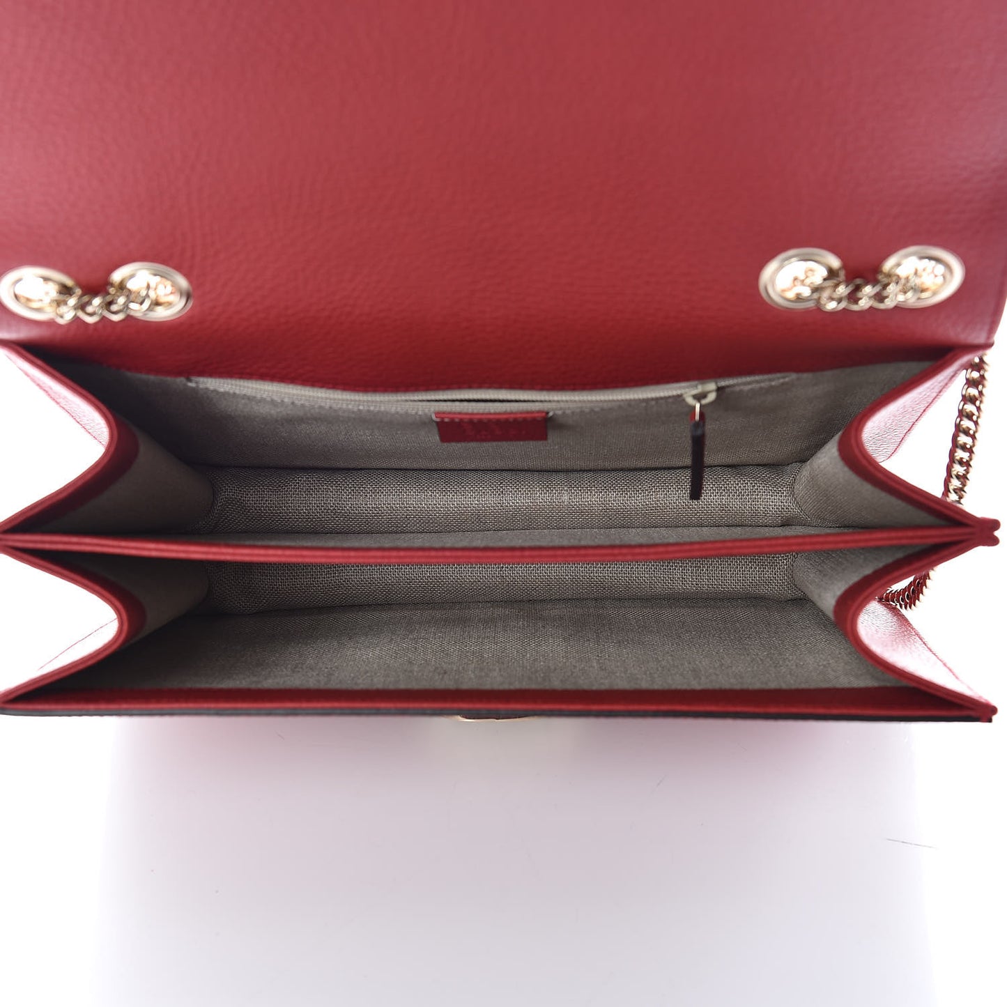 Dollar Calfskin Interlocking G Shoulder Bag Red