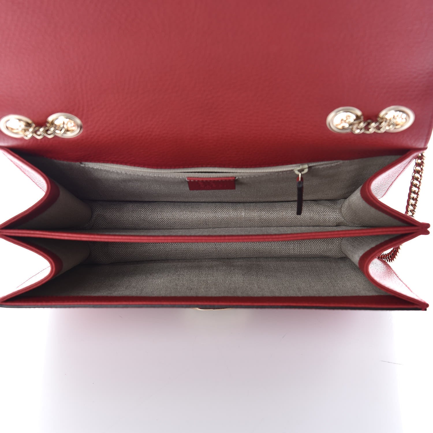 Gucci Dollar Calfskin Interlocking G Shoulder Bag Red 6 of 10