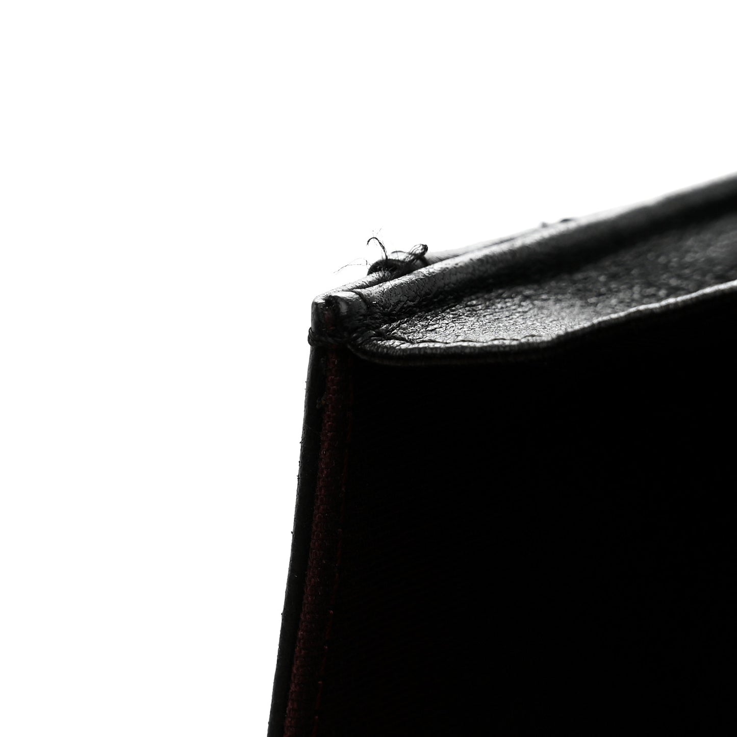 Lambskin Quilted Flap Card Holder Wallet Black