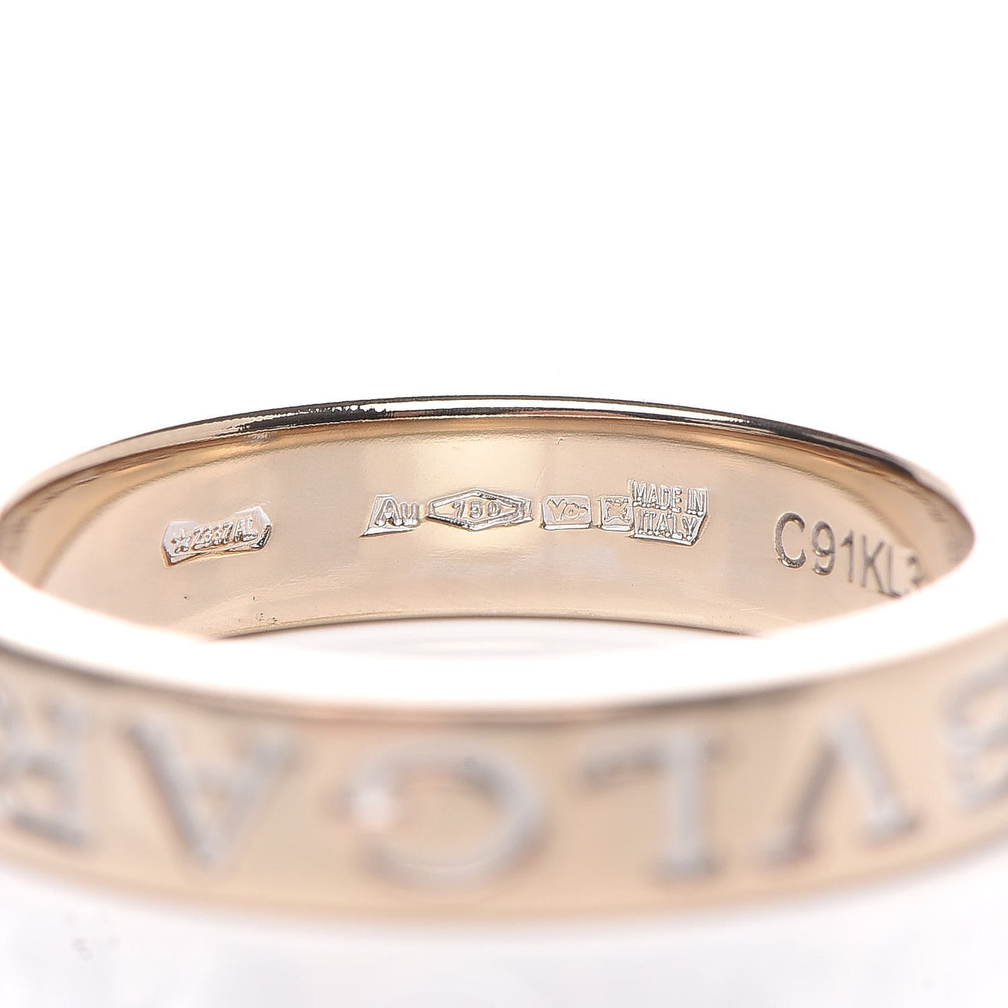 18K White Gold Diamond B.Zero1 Essential Band Ring 52 6