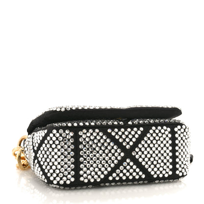 Prada Satin Crystal Mini Bag With Chain Black 4 of 8