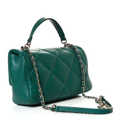 Chanel Lambskin Quilted Small Easy Carry Flap Green 3 of 11
