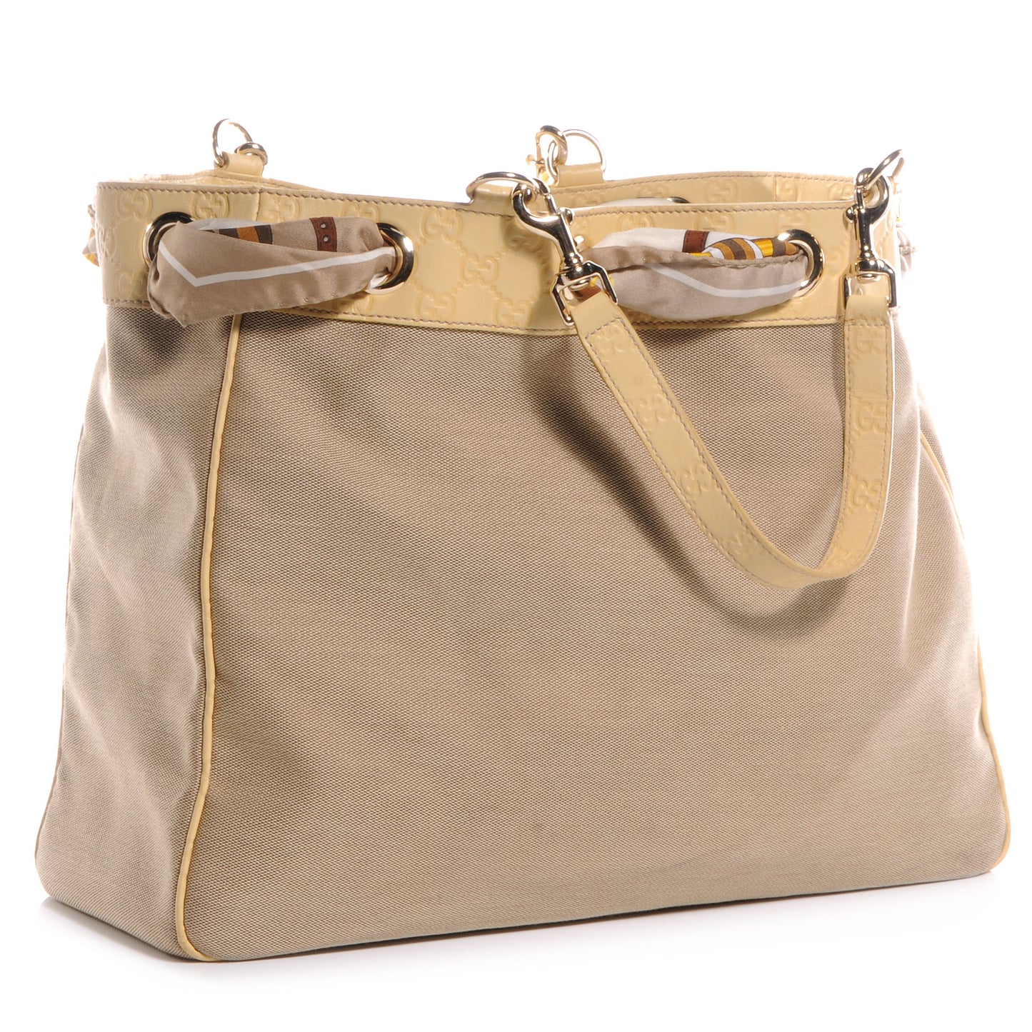 Canvas Guccissima Large Positano Tote Beige