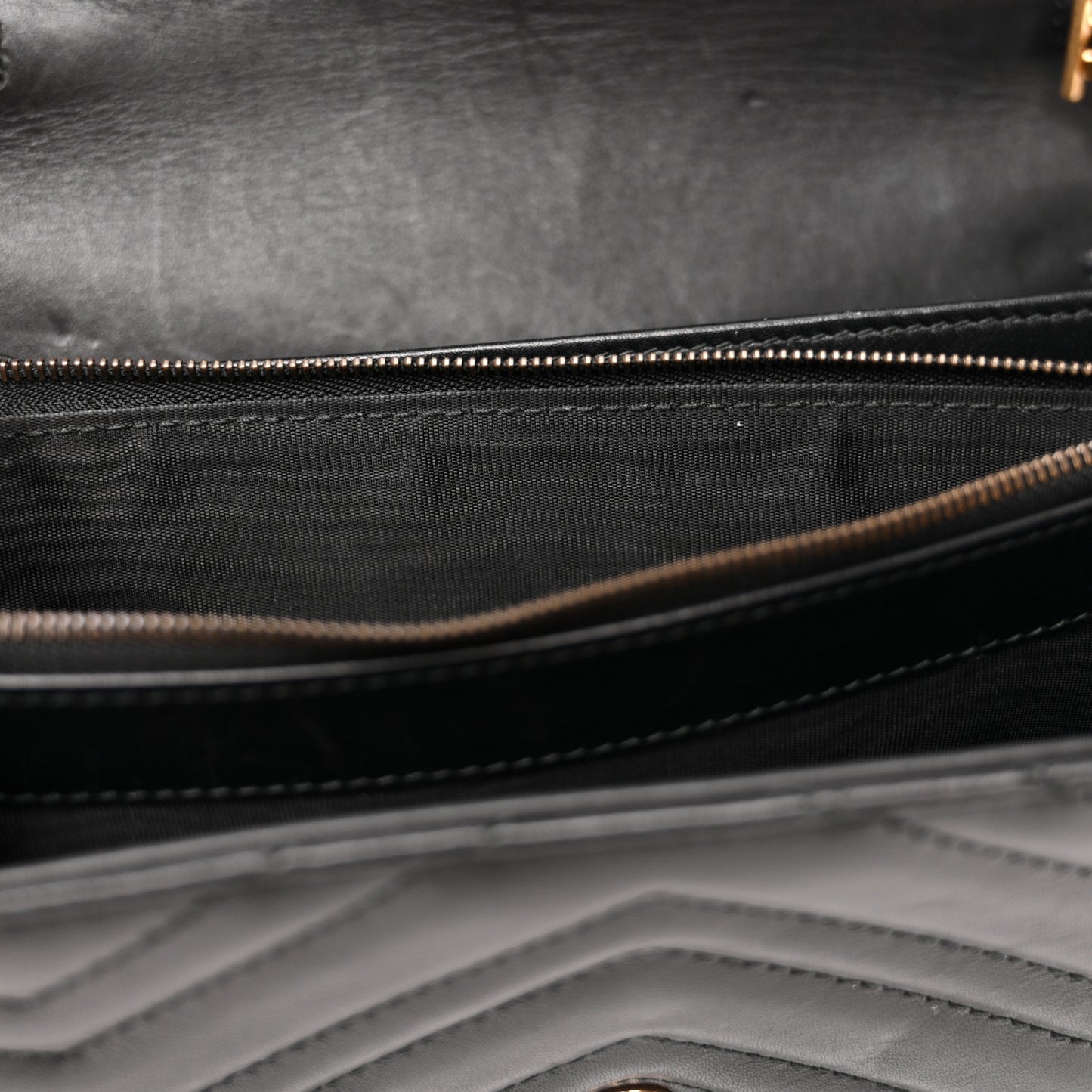Calfskin Matelasse GG Marmont Chain Wallet Black