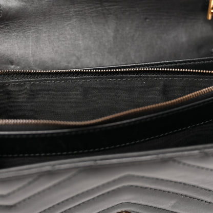 Gucci Calfskin Matelasse GG Marmont Chain Wallet Black 13 of 15