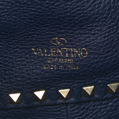 Valentino Garavani Pebbled Calfskin Medium Rockstud Reversible Tote Light Cuir Marine 9 of 13