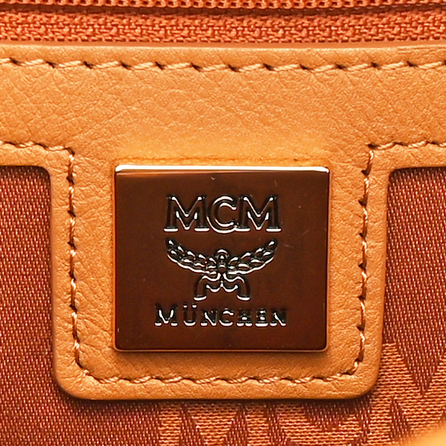MCM Visetos Medium Stark Backpack Cognac 6 of 11