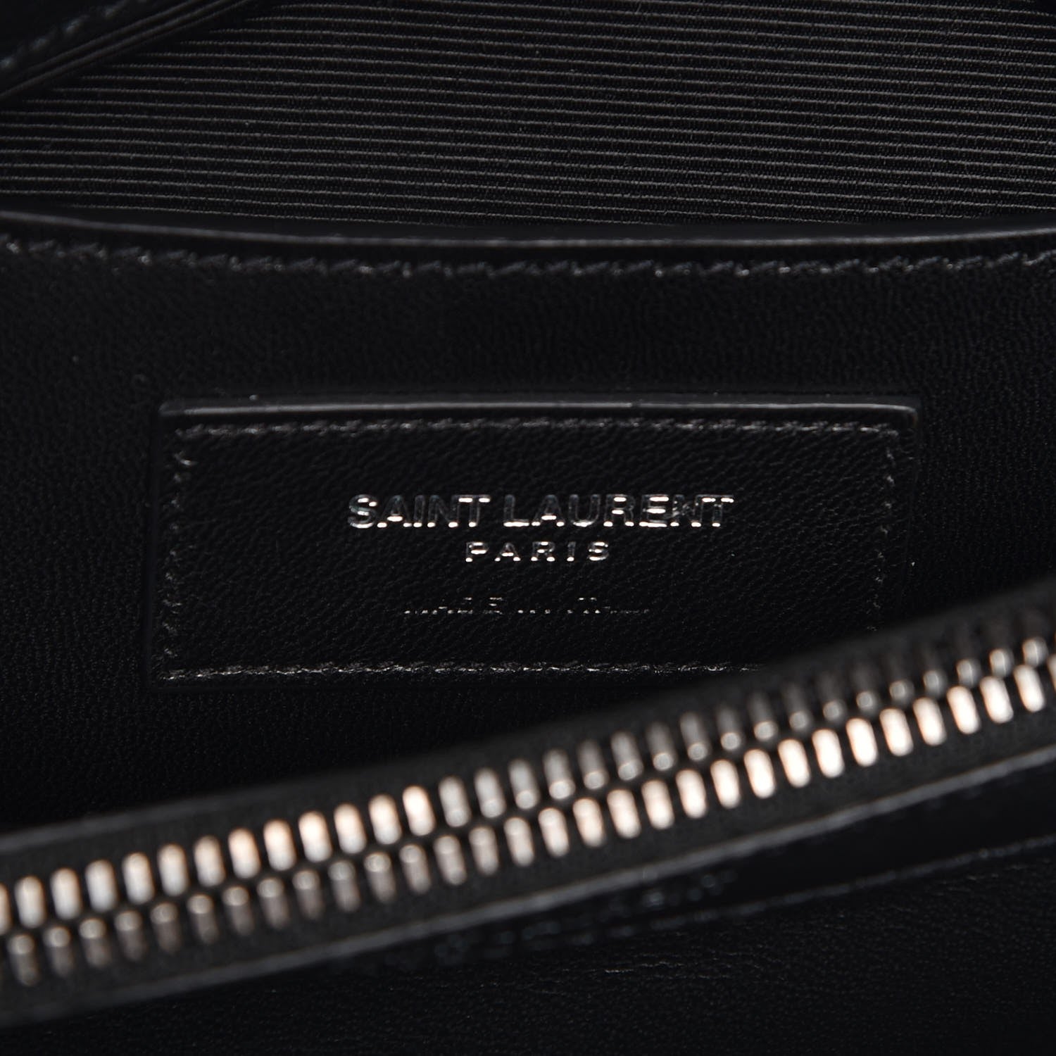 Saint Laurent Sheepskin Matelasse Chevron Monogram Medium College Bag Black 6 of 7