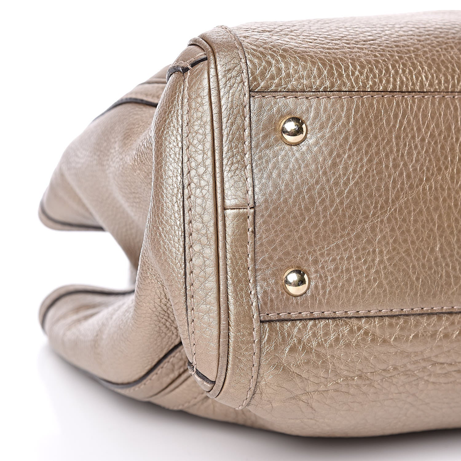 Gucci Metallic Pebbled Calfskin Medium Bella Tote Gold 12 of 22