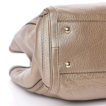 Gucci Metallic Pebbled Calfskin Medium Bella Tote Gold 12 of 22