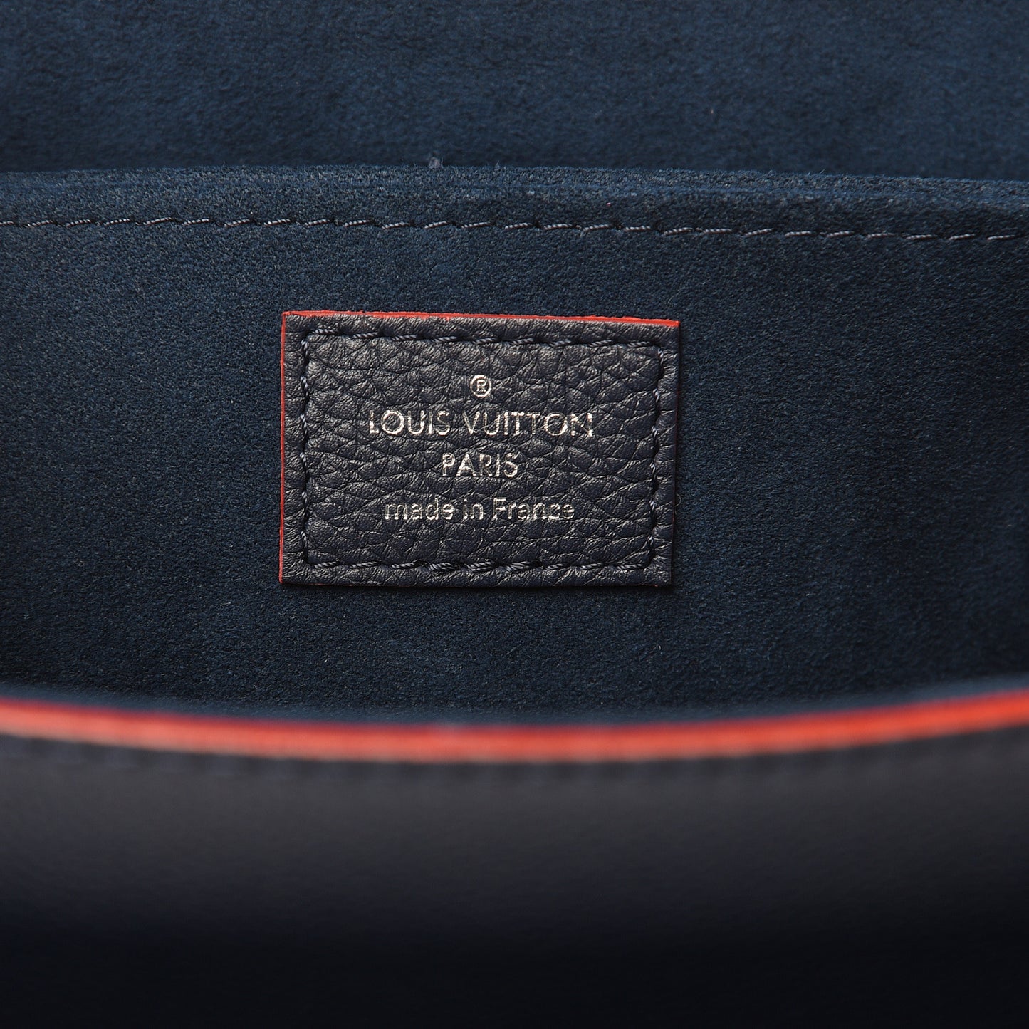 Soft Calfskin My Lockme Top Handle Marine Rouge