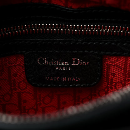 Christian Dior Lambskin Cannage Medium Lady Dior Black 6 of 16