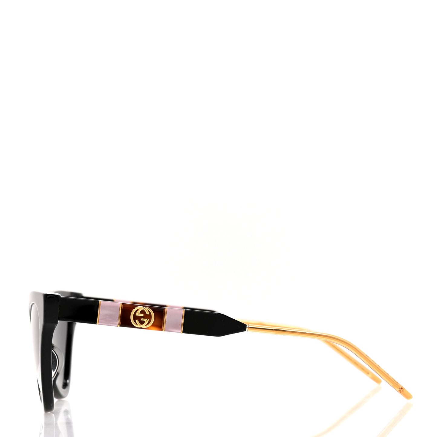 Acetate Cat Eye GG0708S Sunglasses Black