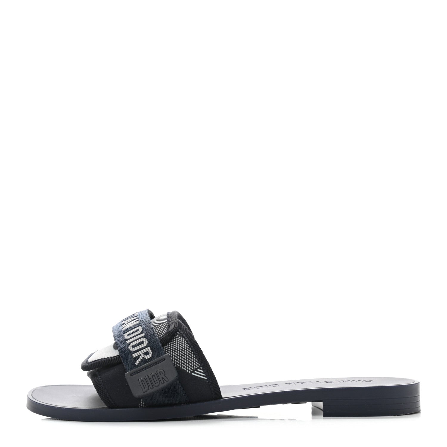 Christian Dior Technical Stretch Fabric Camouflage Dio(r)evolution Slide Sandals 38 Deep Blue 1 of 9