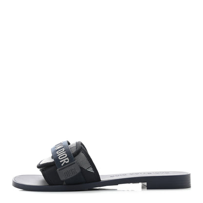 Christian Dior Technical Stretch Fabric Camouflage Dio(r)evolution Slide Sandals 38 Deep Blue 1 of 9