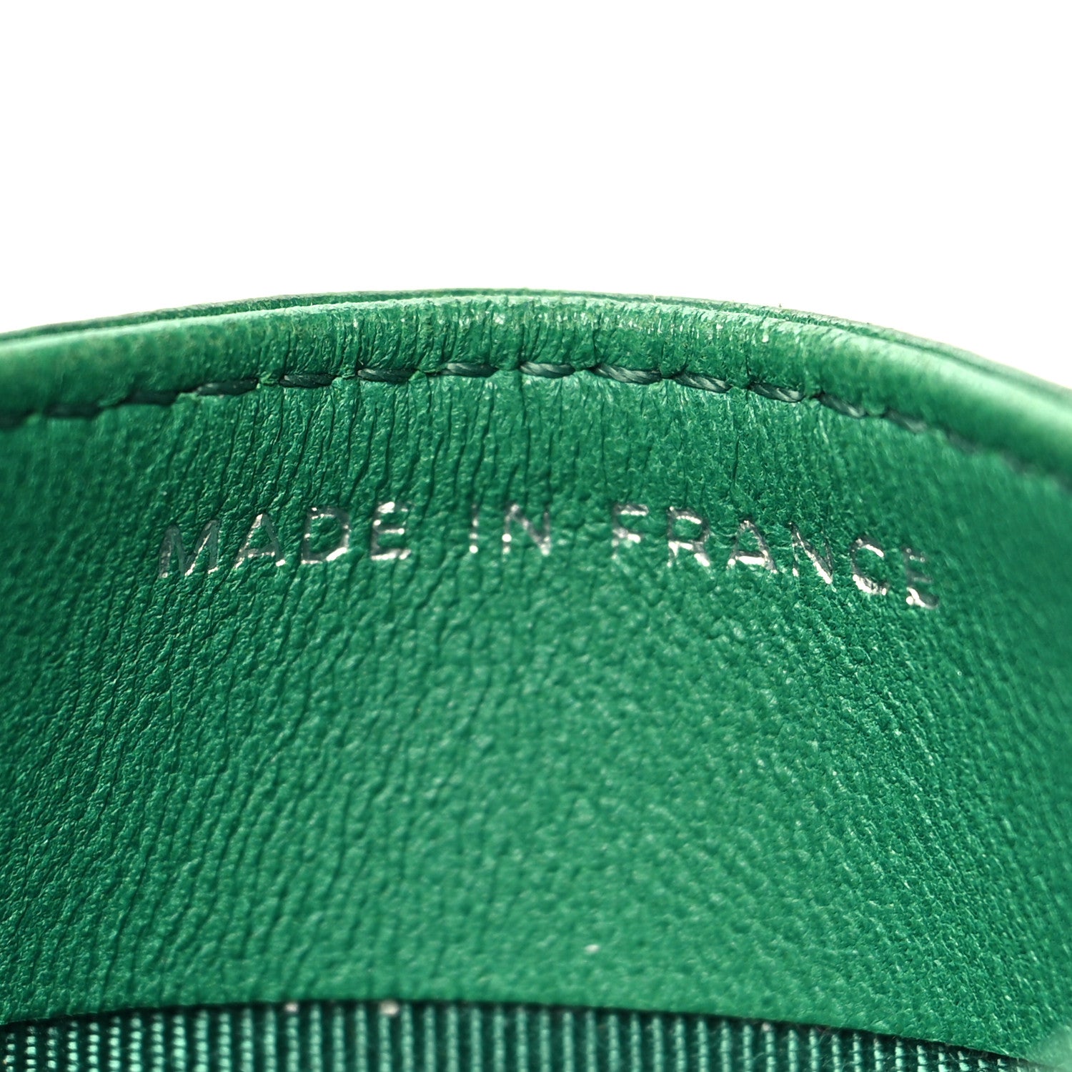 Chanel Perforated Lambskin Quilted Card Holder Green 7 of 11