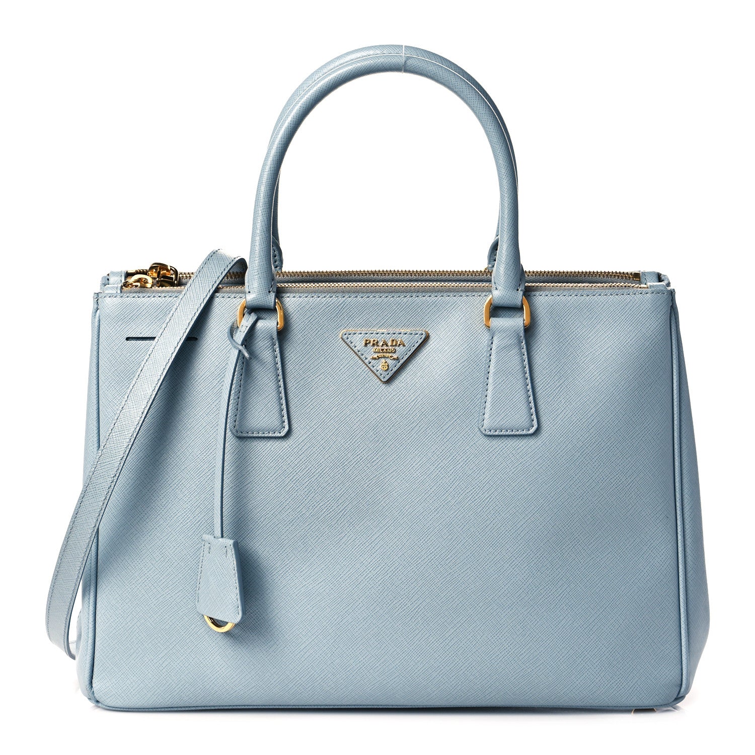 Prada Saffiano Medium Galleria Double Zip Tote Lago 1 of 10