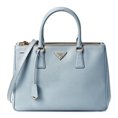 Prada Saffiano Medium Galleria Double Zip Tote Lago 1 of 10