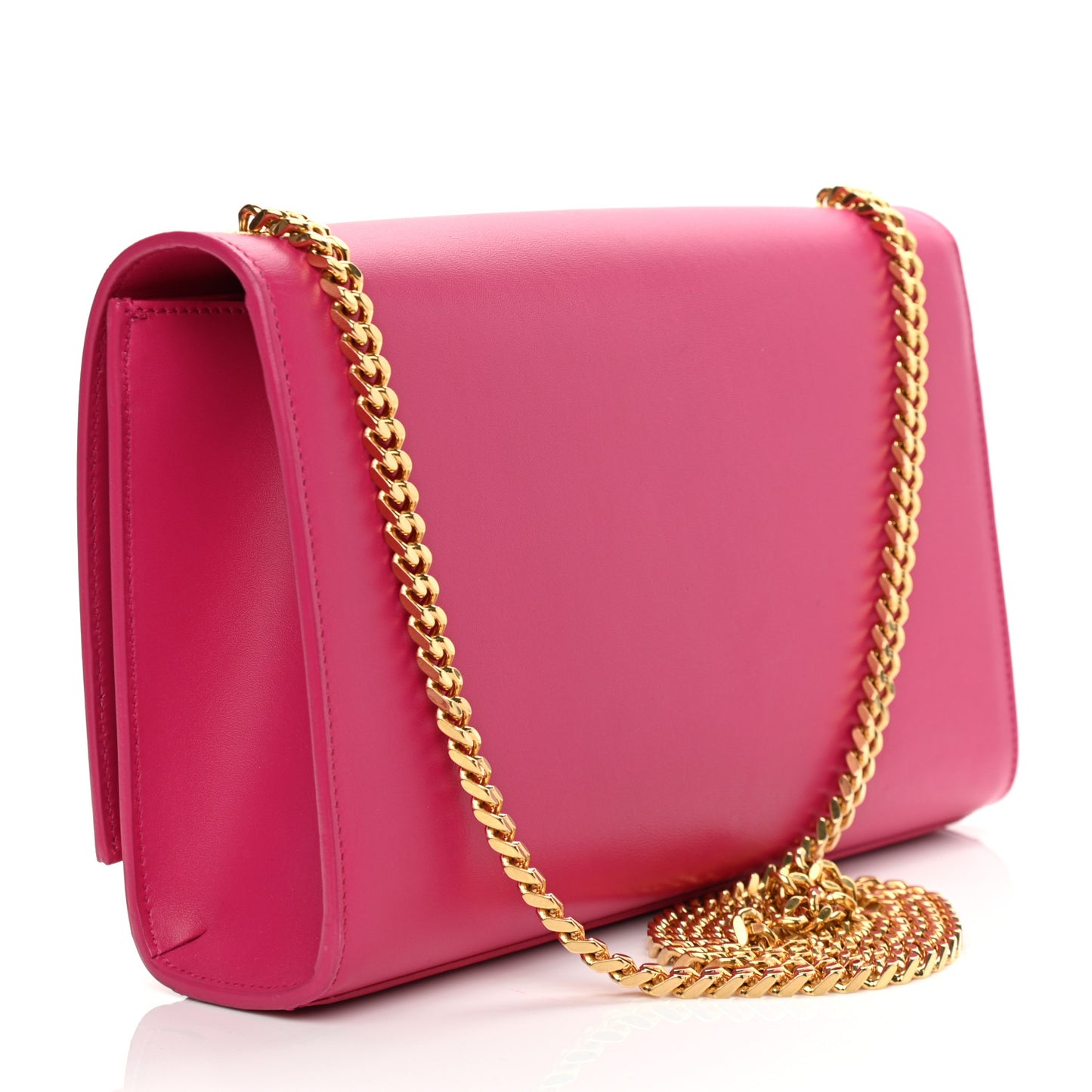 Smooth Calfskin Medium Classic Monogram Kate Tassel Satchel Fuchsia