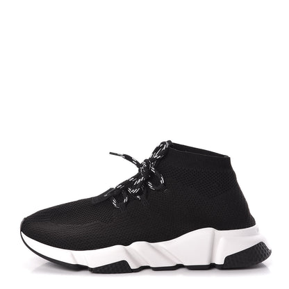 Balenciaga Knit Womens Speed Lace Up Sneakers 42 Black 1 of 10