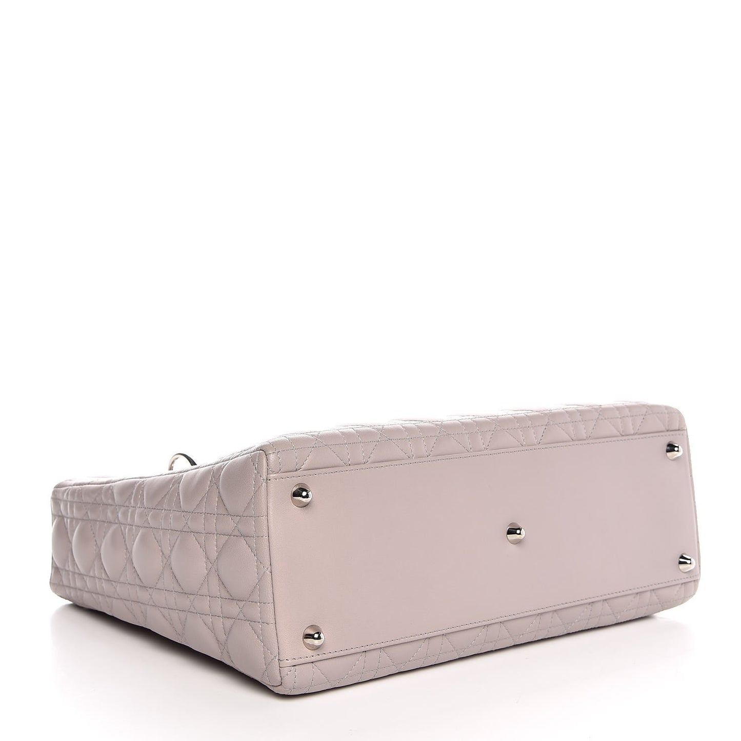 Lambskin Cannage Large Lady Dior Light Grey