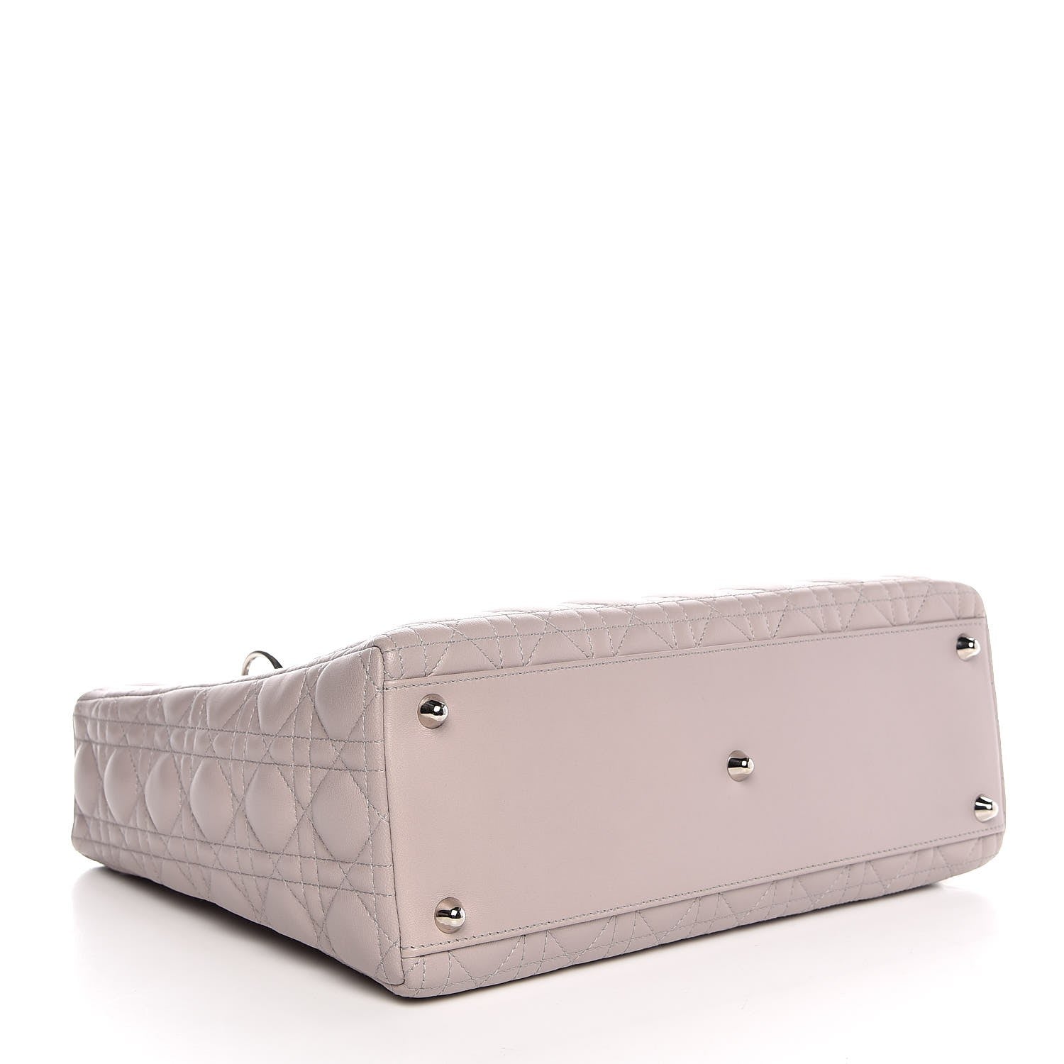 Christian Dior Lambskin Cannage Large Lady Dior Light Grey 5 of 8